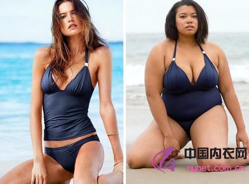 维秘超模的性感泳衣穿在普通人身上